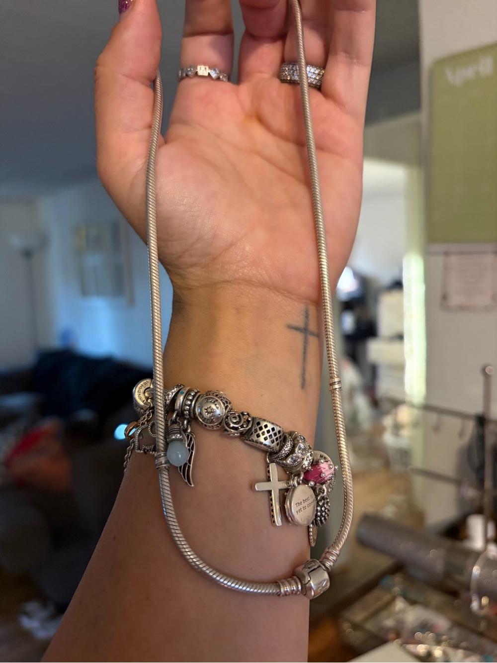 Pandora Moments Barrel Clasp Snake Chain Necklace